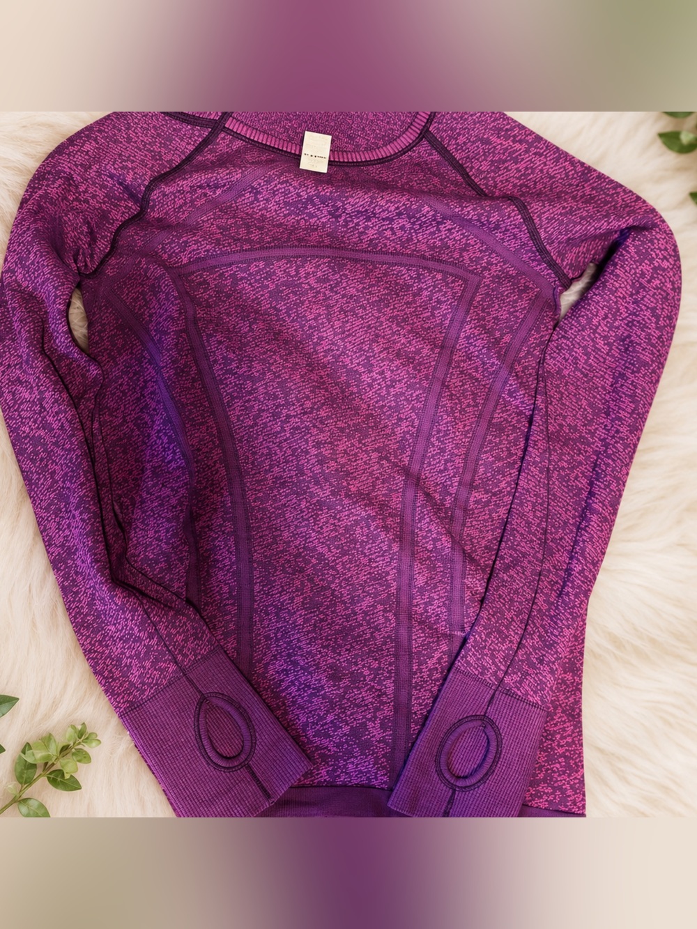 Ivivva Lululemon Girls Purple Long Sleeve Shirt Top 12 Thumb Holes